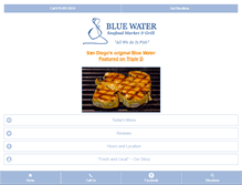 Tablet Screenshot of bluewaterseafoodsandiego.com